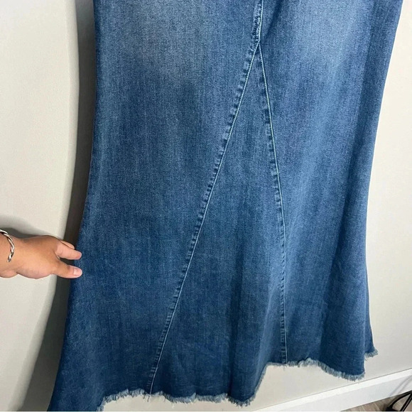 NWT Show Me your Mumu Reba Denim Maxi Skirt size 27 - Picture 11 of 16